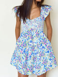 Frill pleated dress