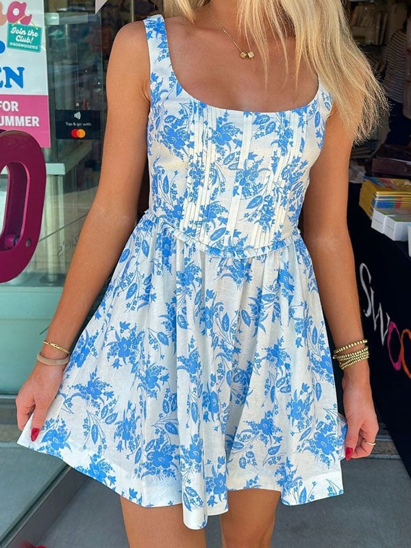 Square neck mini dress
