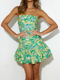 Green ruched dress