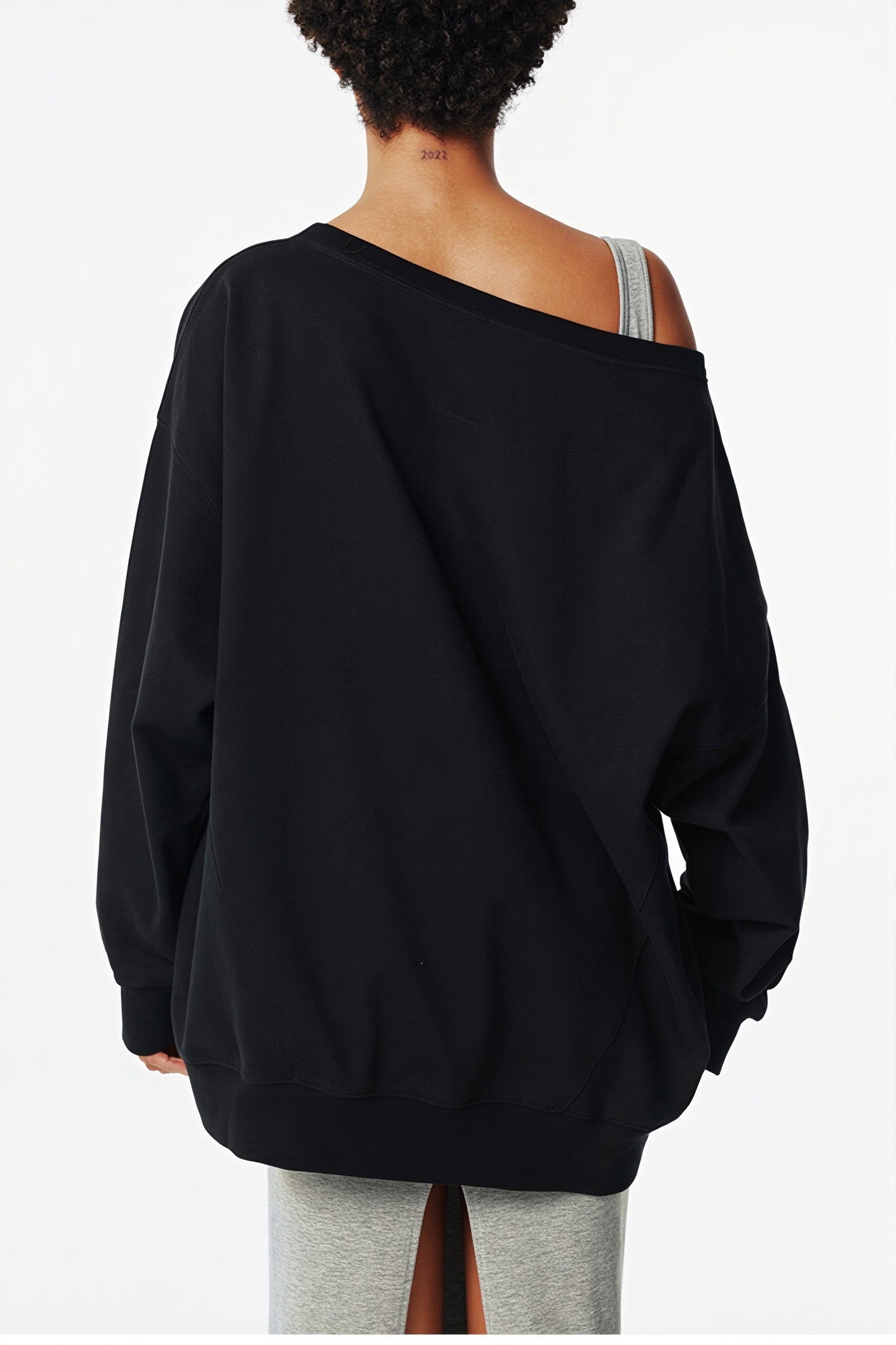 Off Shoulder Oversized Pullover Sweatshirt