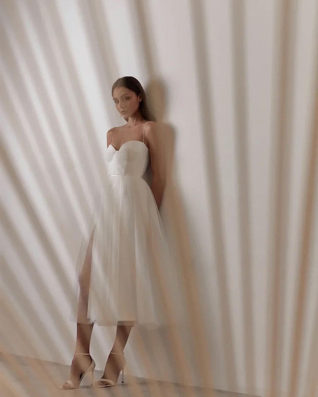 Thin straps midi dress