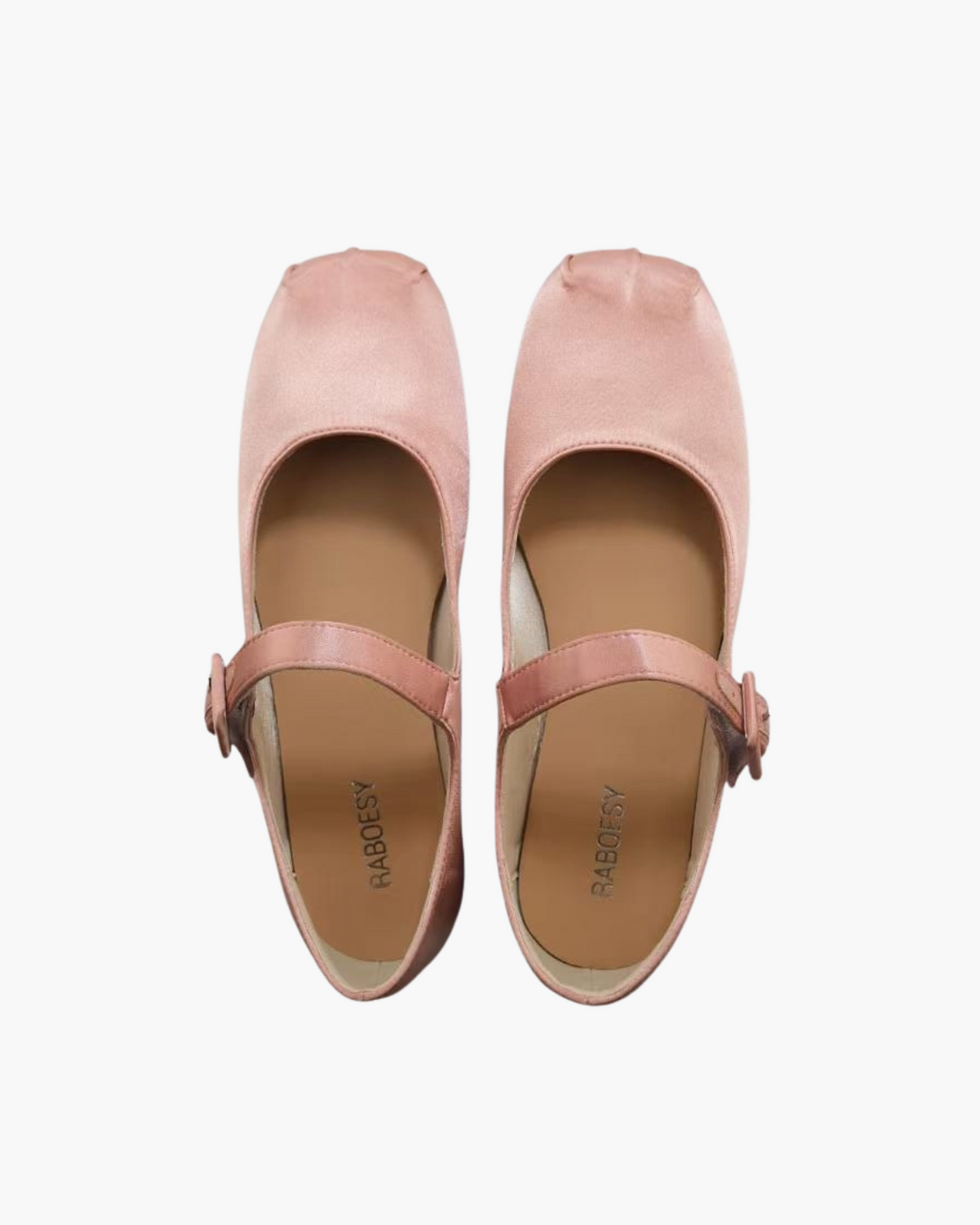 Satin Square Toe Mary Jane Flats