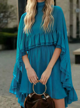 Elegant Chiffon Dress Fashion Inner Match Strap Two-Piece Set