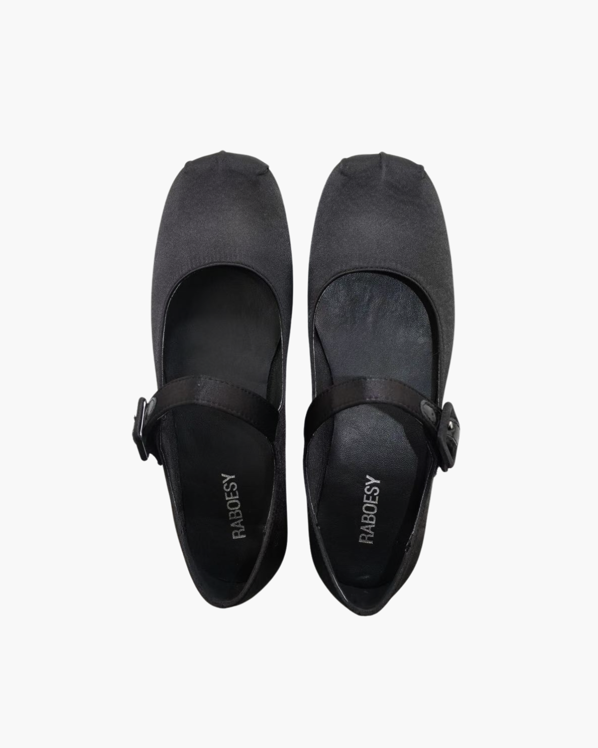 Satin Square Toe Mary Jane Flats
