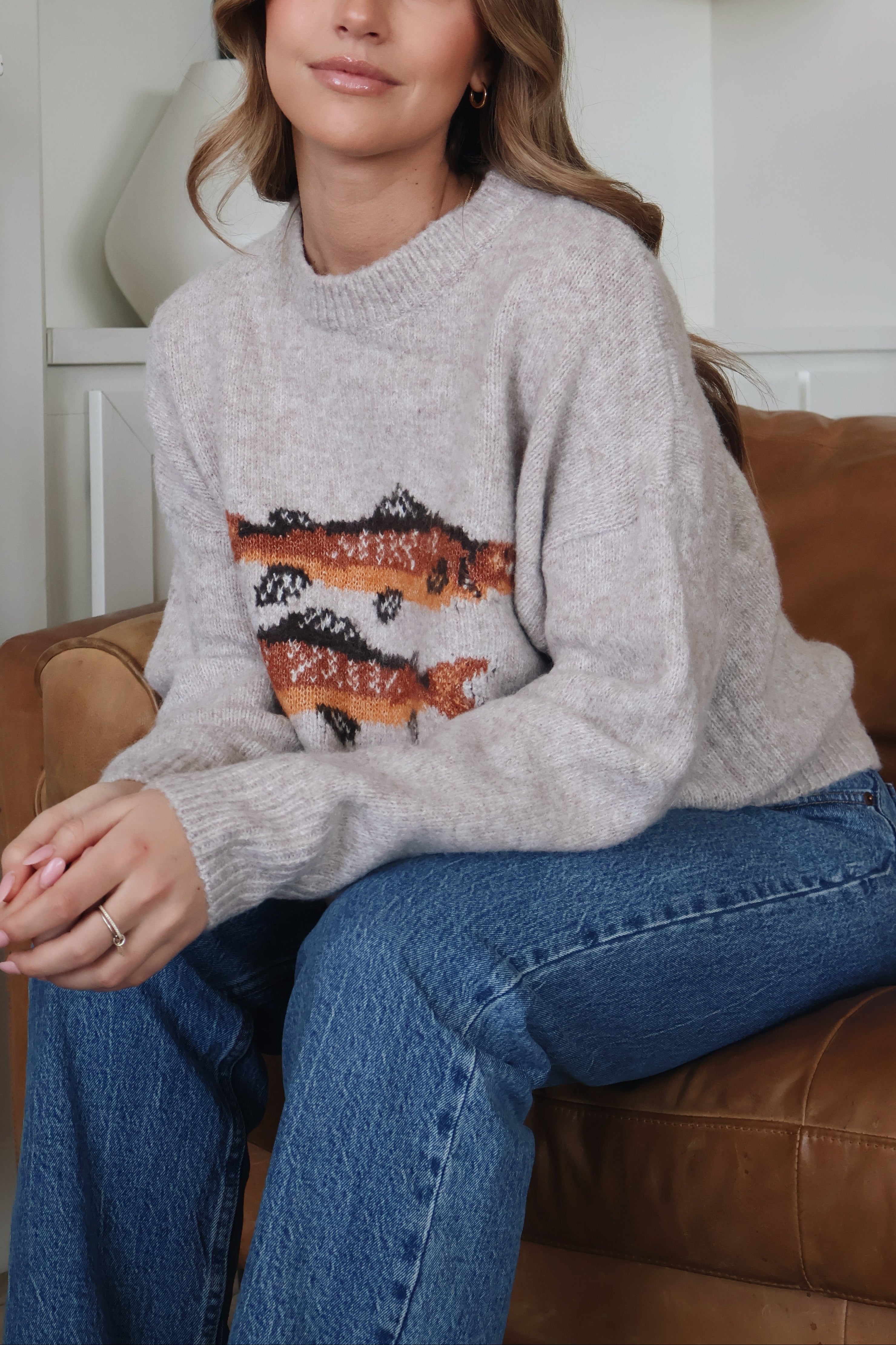 Trout Knit Sweater in Oatmeal