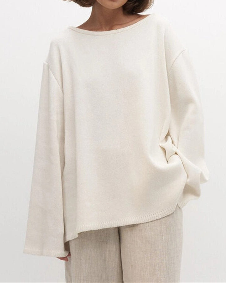 Backless Loose Fit Knit Blouse