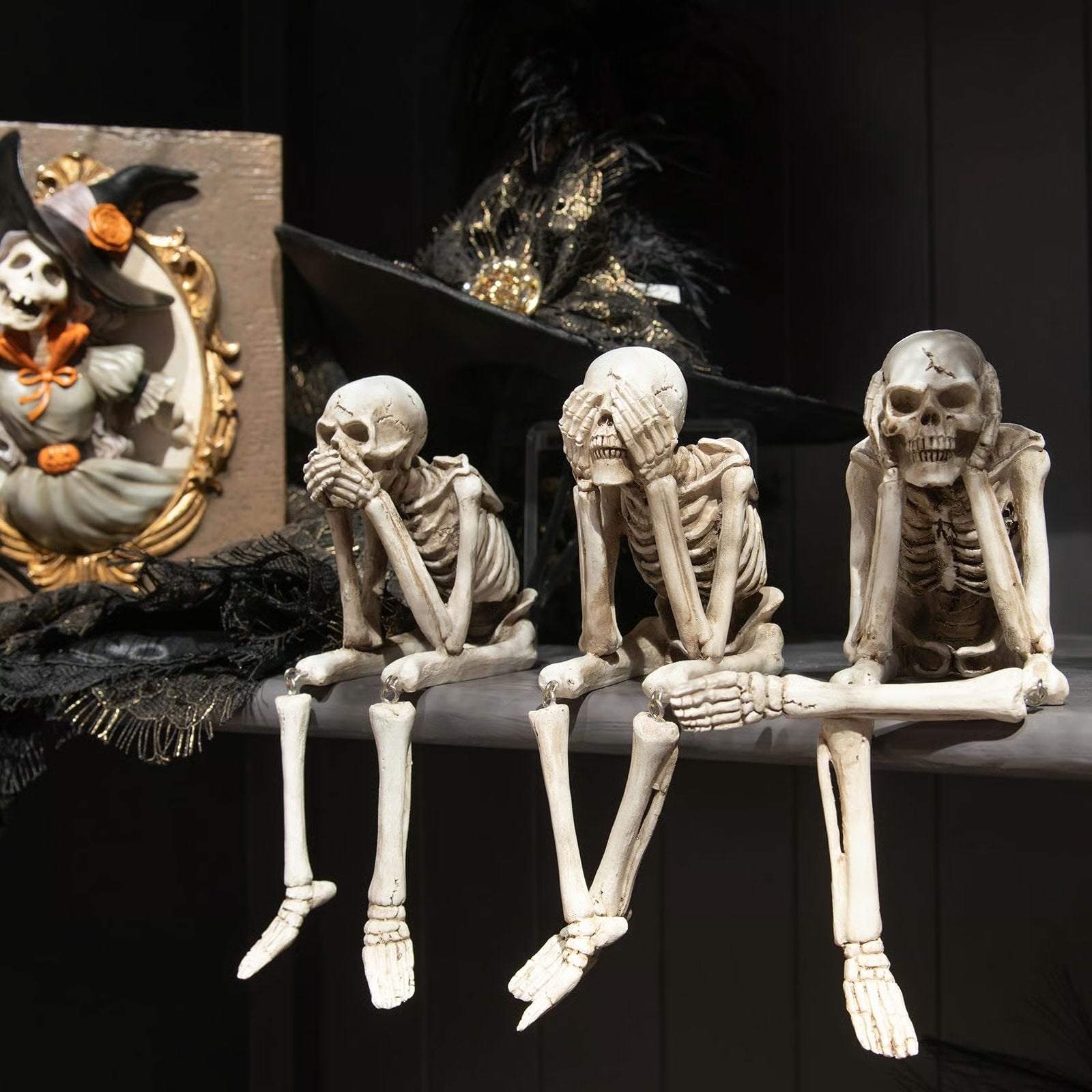 🎃👻💀Halloween Fireplace Simulation Skull Combination