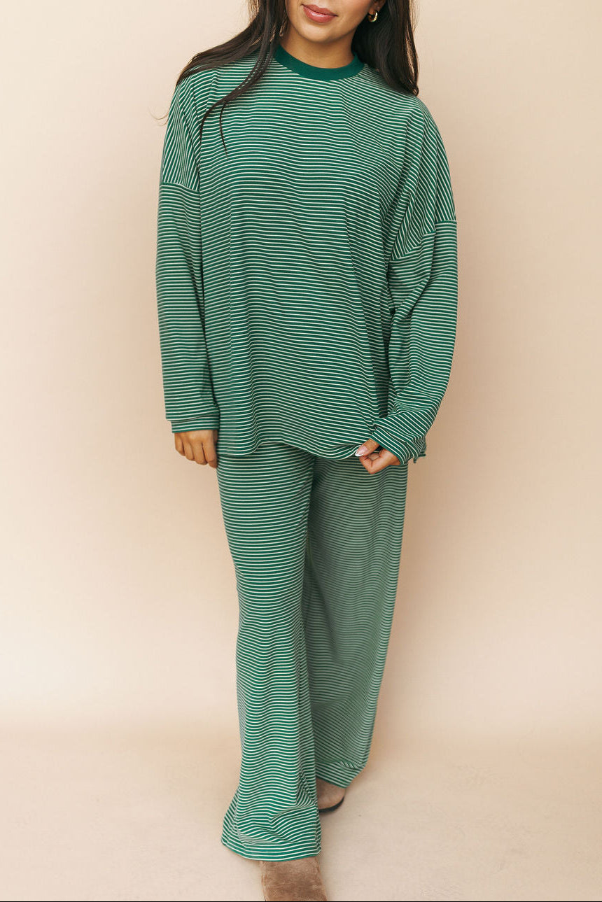 FINAL SALE - Porter Fleece Stripe Top
