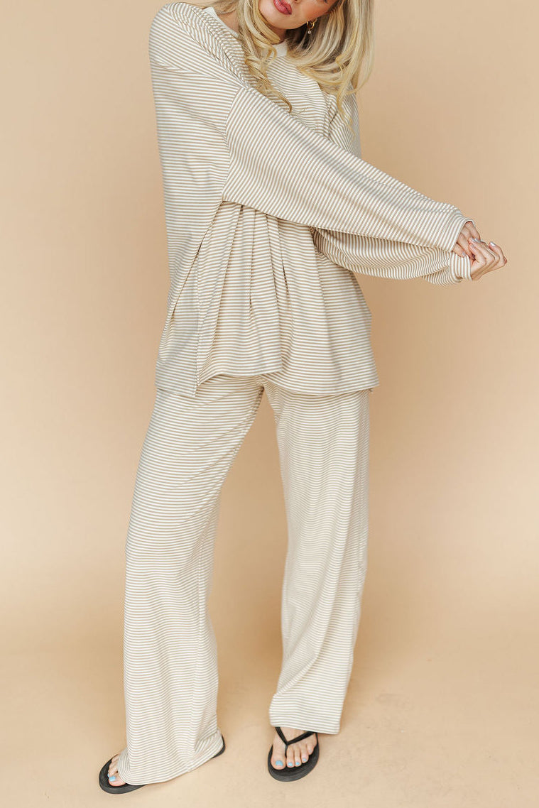 FINAL SALE - Porter Fleece Stripe Top