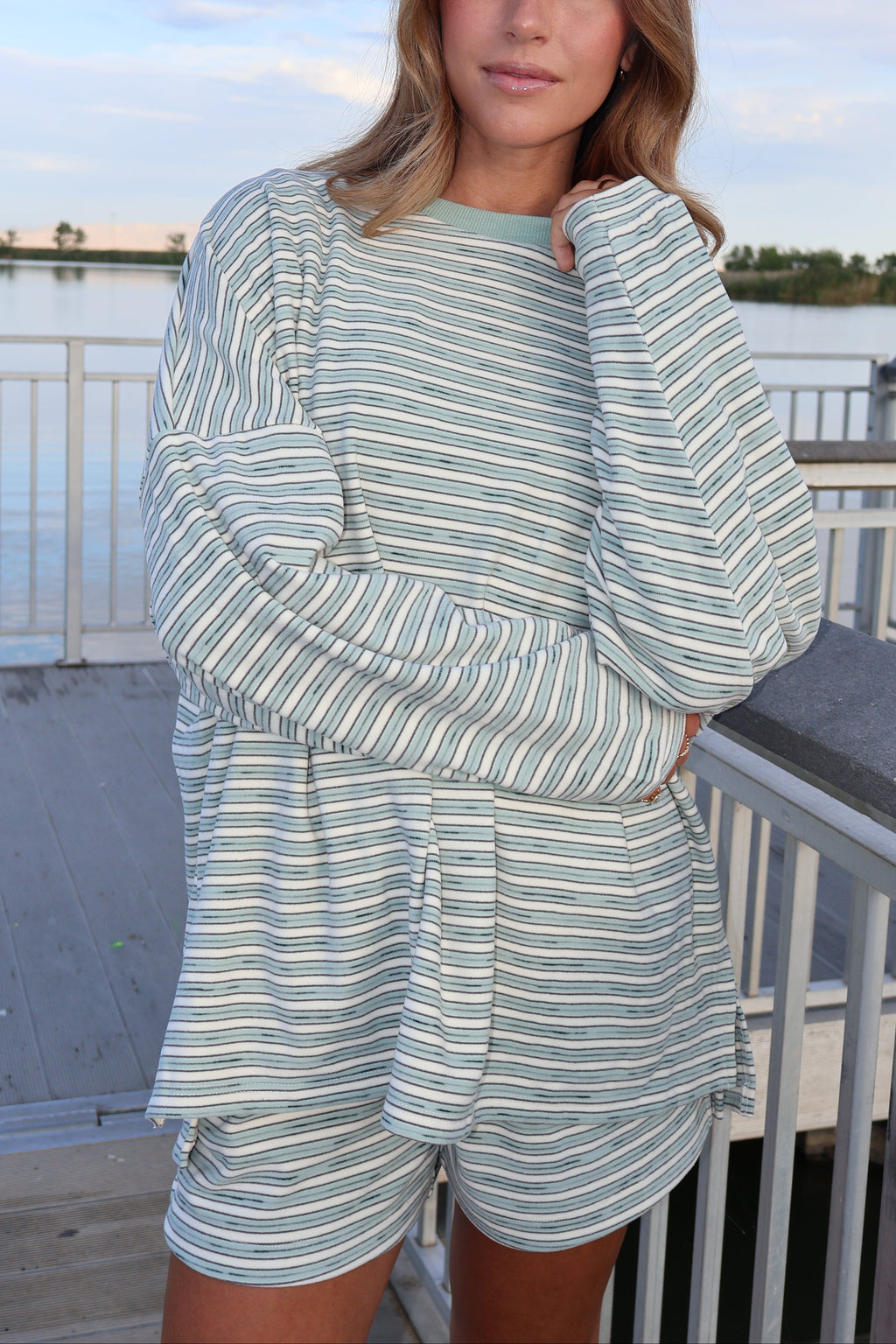 Cameron Fleece Stripe Pullover