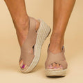 Hemp Rope Shoes Wedge Hemp Rope Women's Shoes Large Size