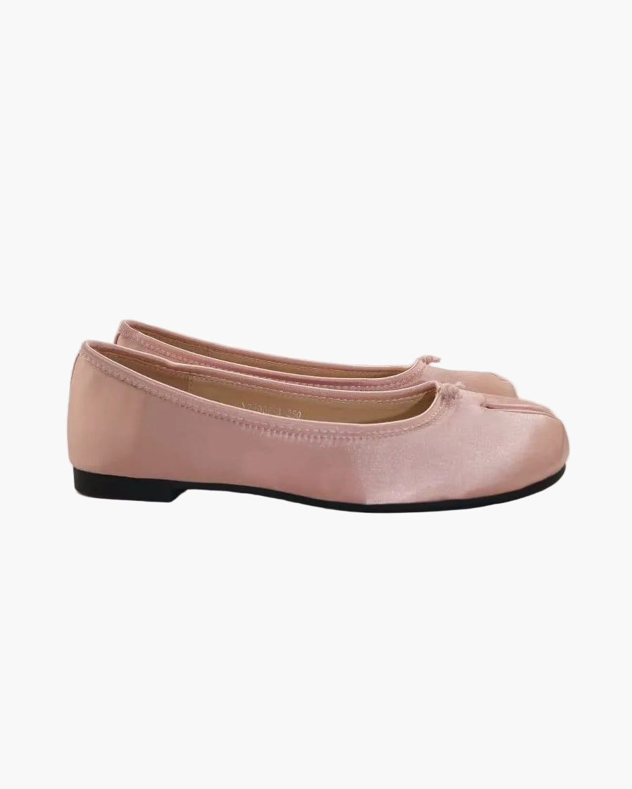 Satin Tabi Ballet Flats