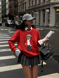 Crew neck knitted pullover