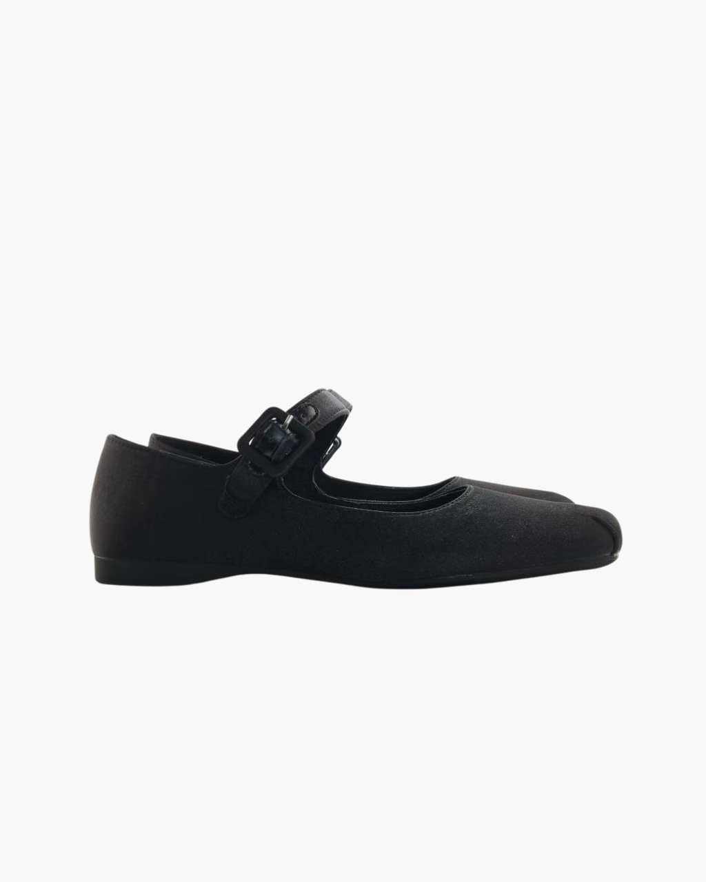 Satin Square Toe Mary Jane Flats