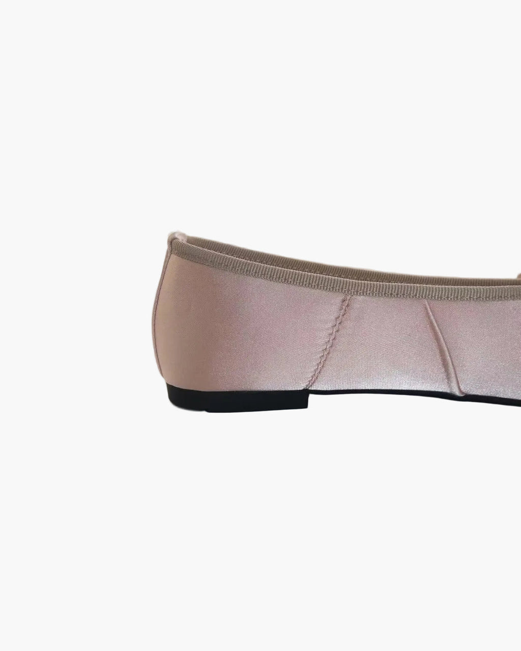 Satin Wrinkles Tabi Ballet Flats