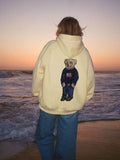 Crew neck embroided hoodie