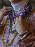 Carnival Purple, Yellow And Green Necklace