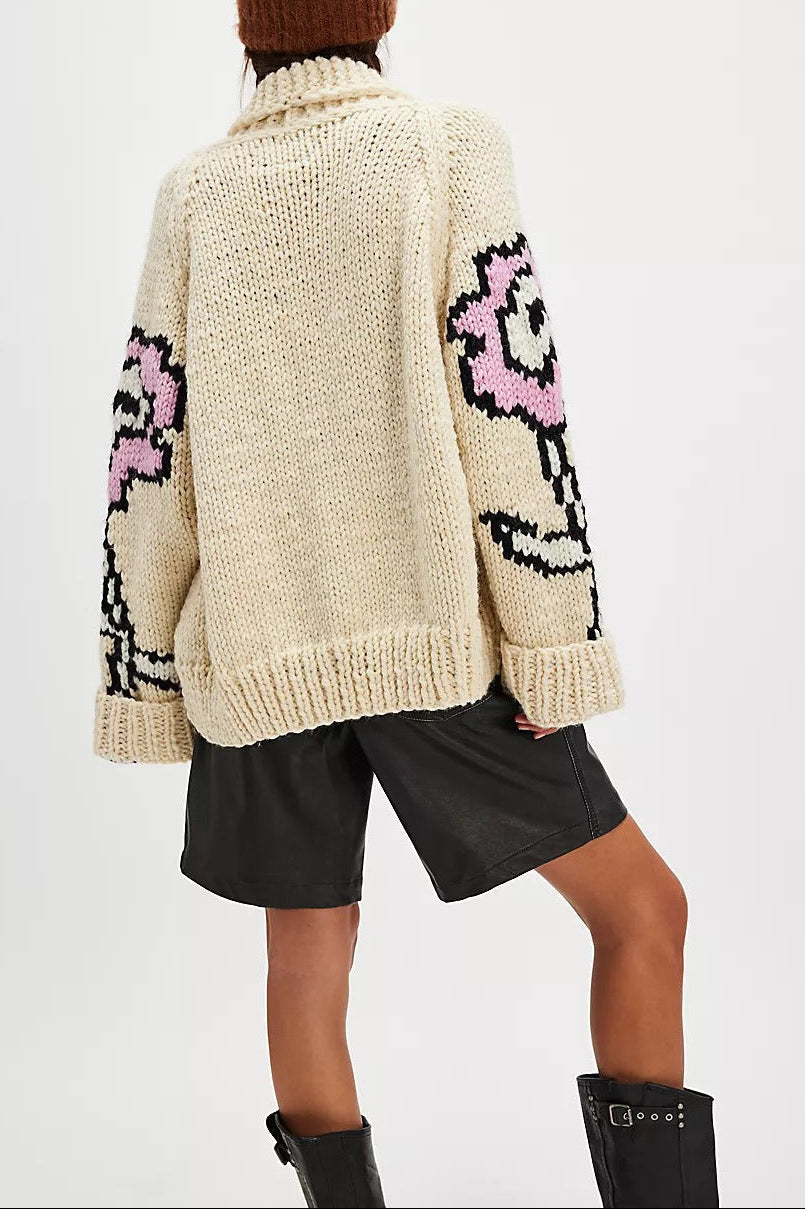 Graphic Print Cardigan