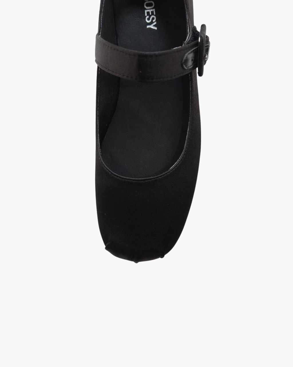 Satin Square Toe Mary Jane Flats
