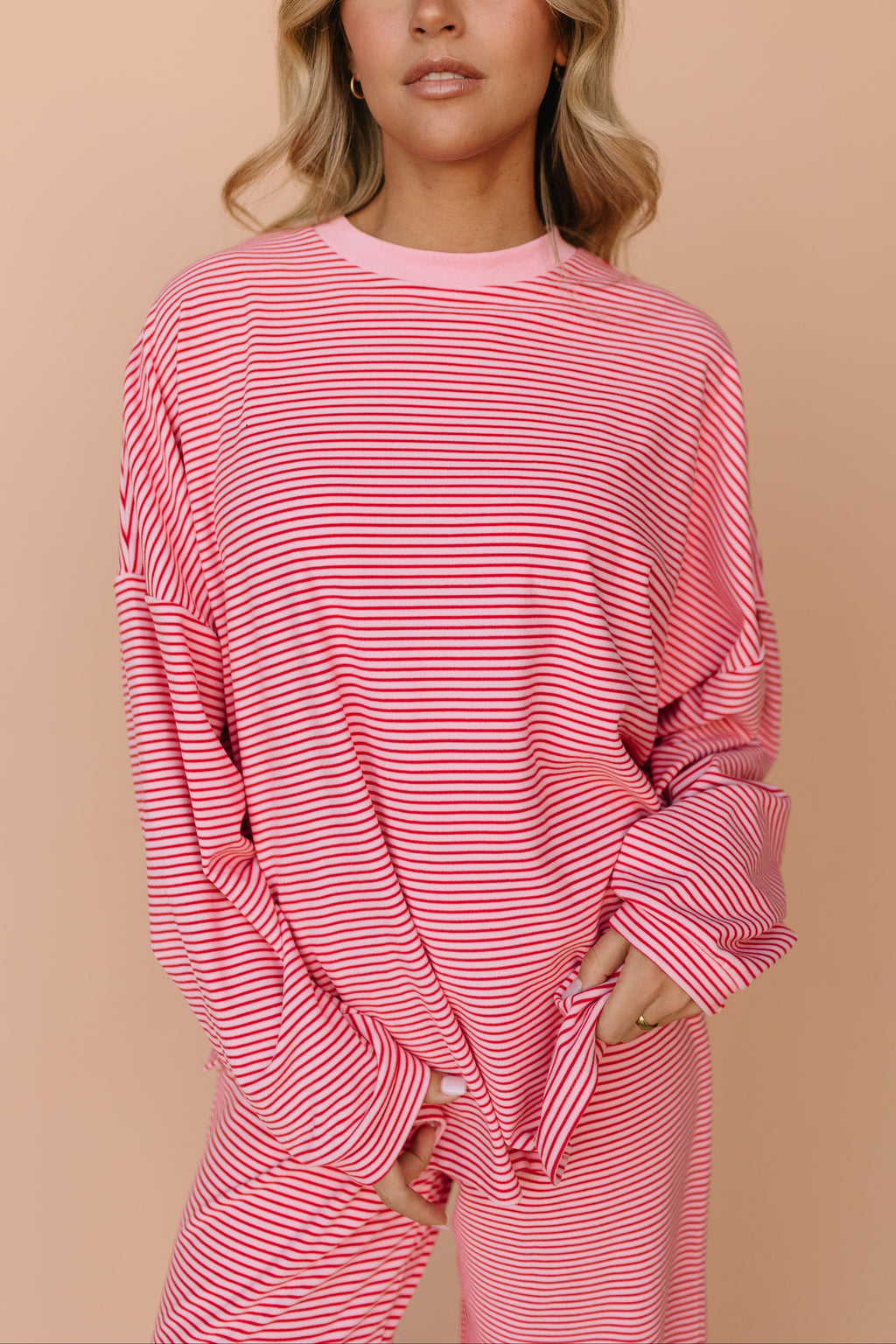 FINAL SALE - Porter Fleece Stripe Top