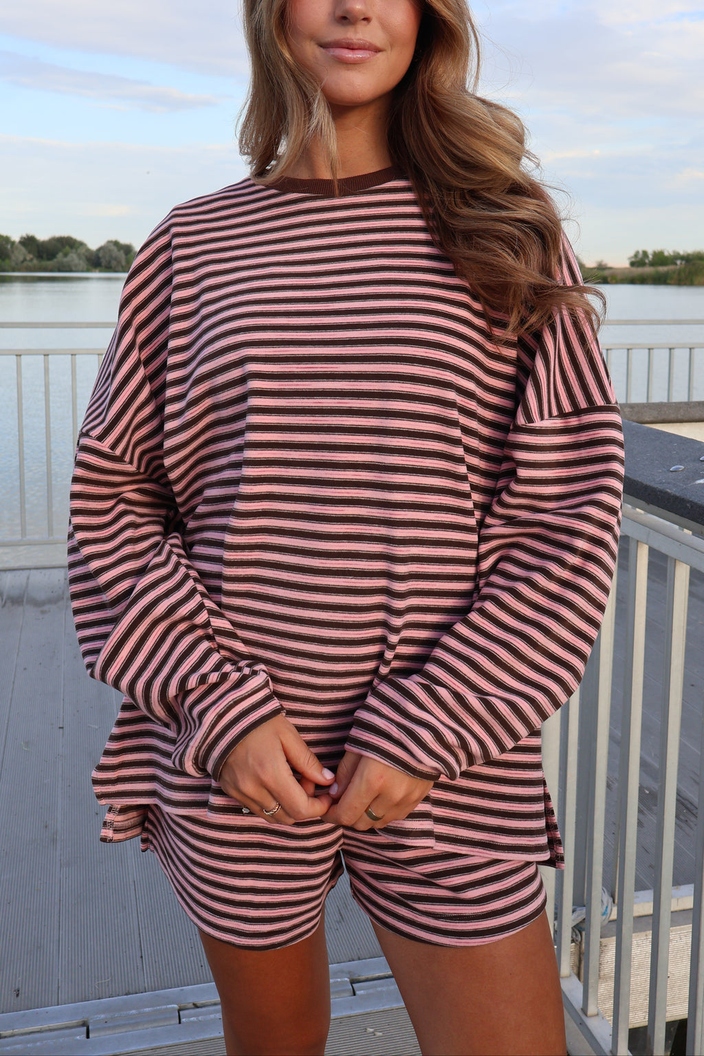 Cameron Fleece Stripe Pullover