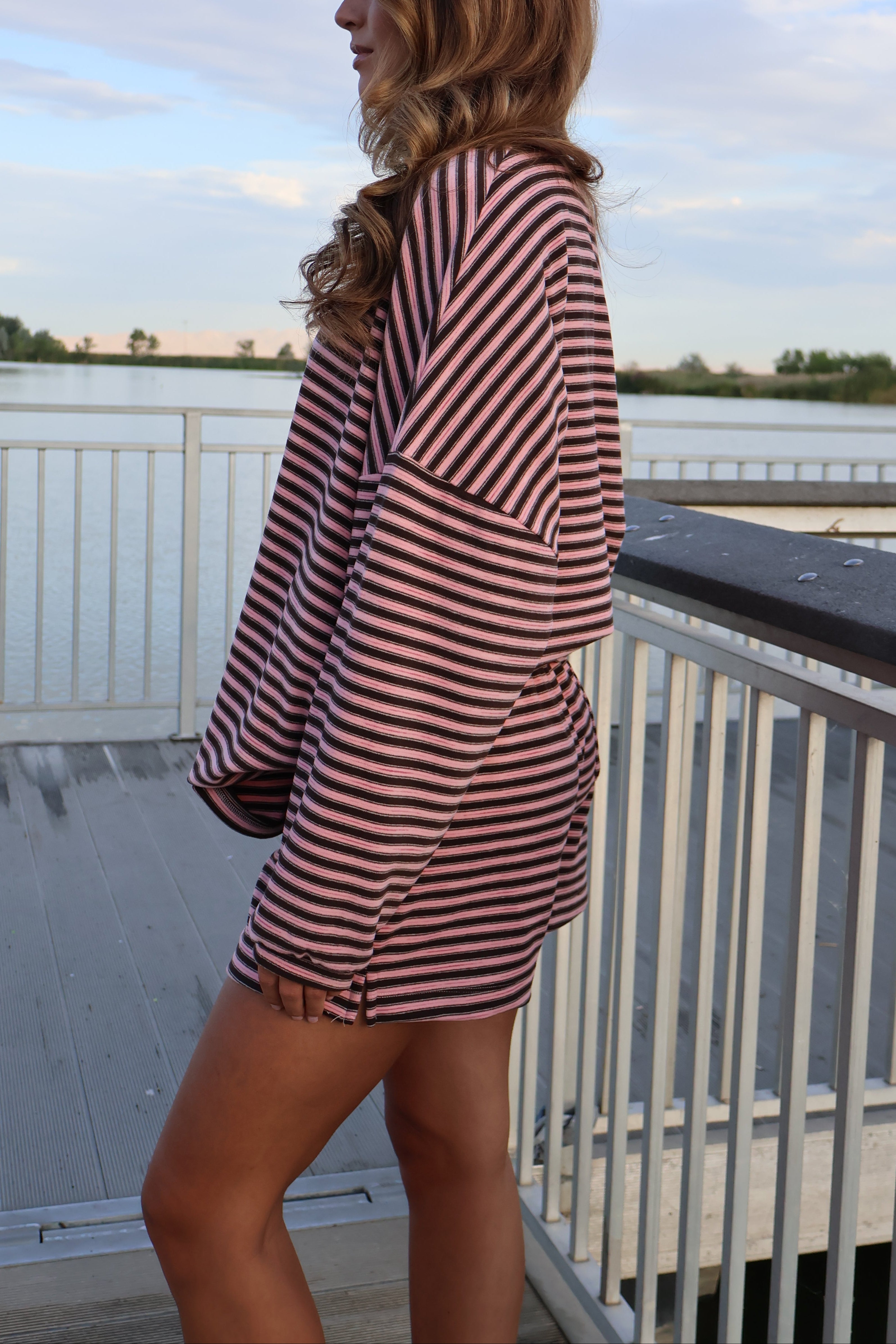 Cameron Fleece Stripe Pullover