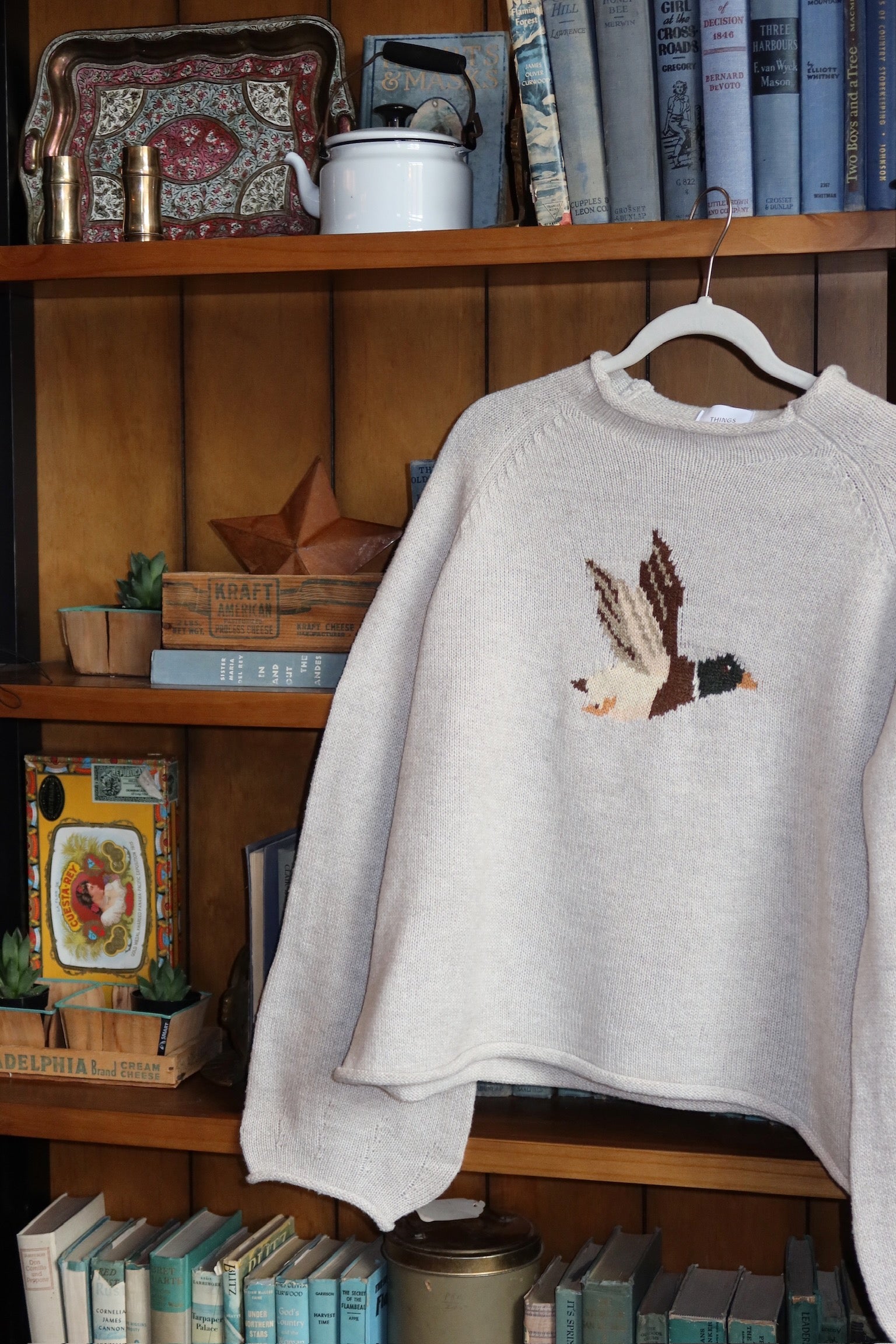 Take Flight Duck Sweater in Heather Oat