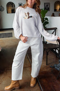 Take Flight Duck Sweater in Heather Oat