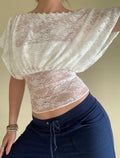 Cai Button Top - Lace