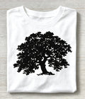 Vintage Oak Tree Silhouette Graphic Tee