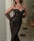 Corset Lace Spaghetti Strap Maxi Dress