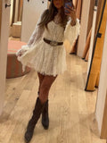 Floral Lace Overlay Mini Dress & Slip Set