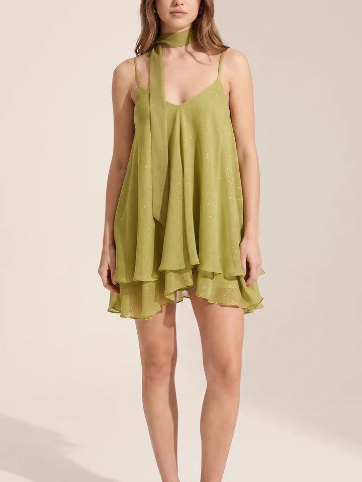 Chiffon Ruffle Mini Dress