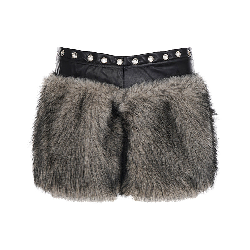 Bohemian Faux Fur Shorts Collection