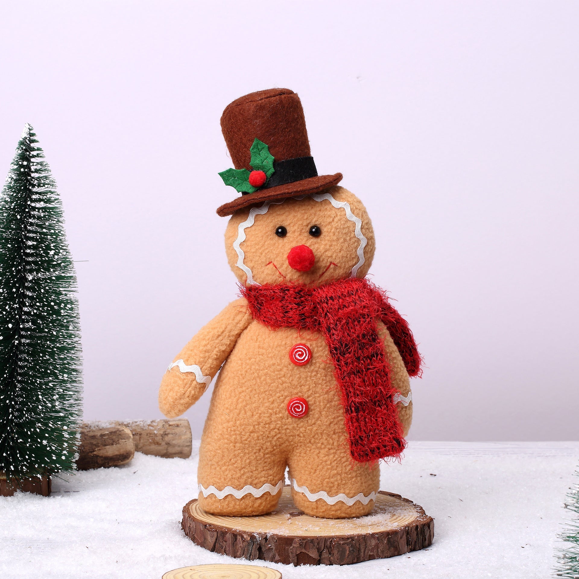 Christmas Decoration Gingerbread Man Baby Doll Decoration Wool Dwarf Doll