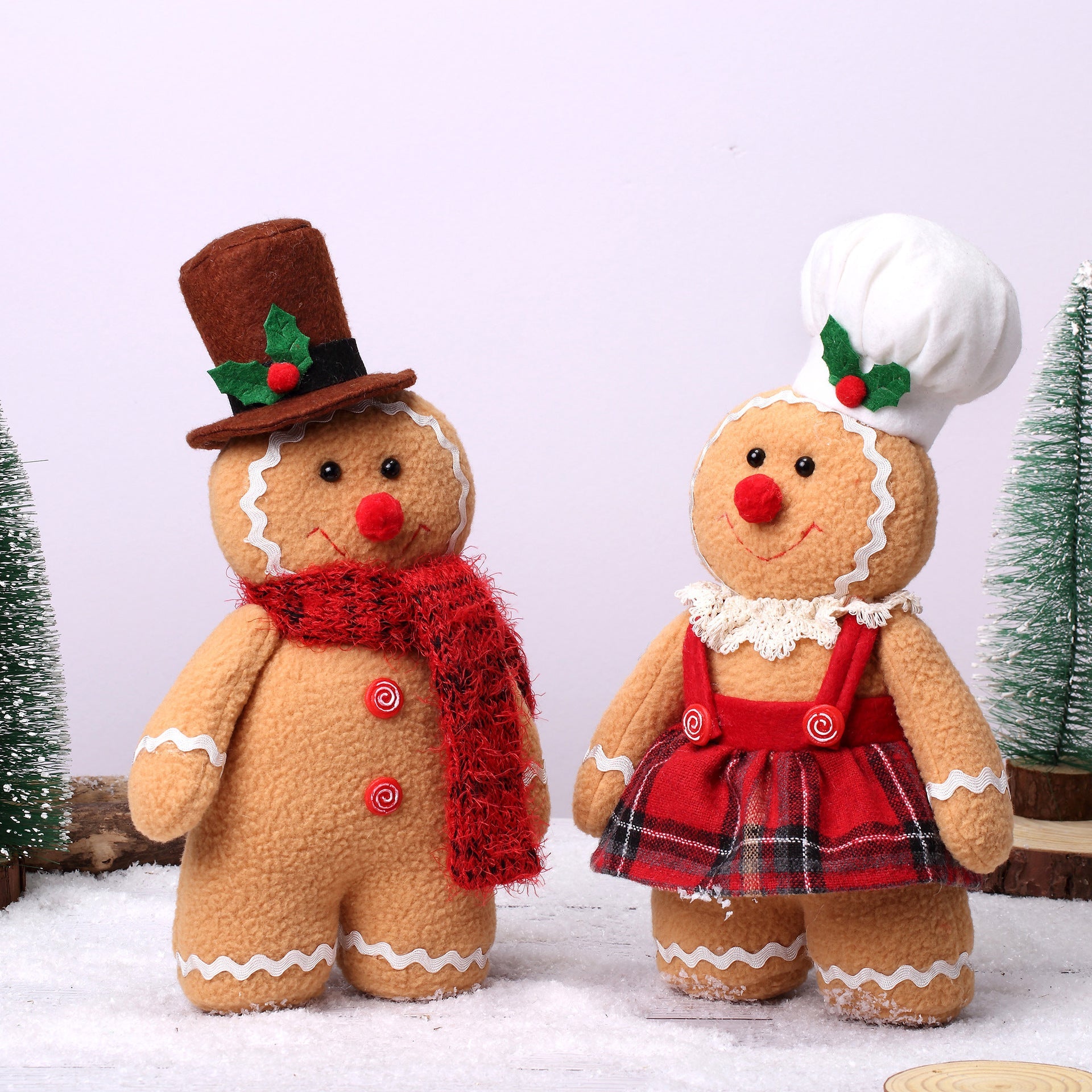 Christmas Decoration Gingerbread Man Baby Doll Decoration Wool Dwarf Doll