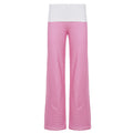 Bohemian Striped Wide Waistband Flared Straight Leg Pants
