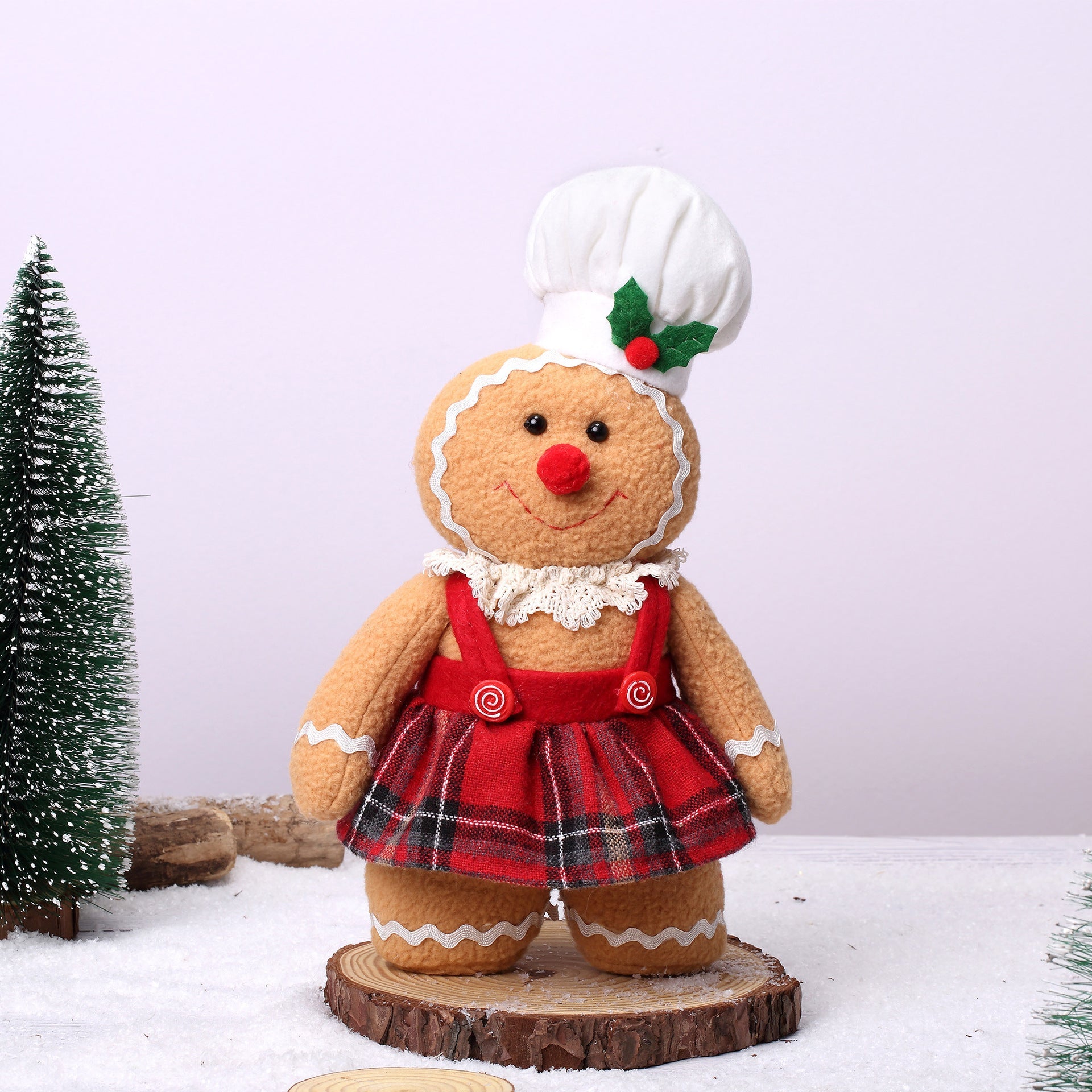 Christmas Decoration Gingerbread Man Baby Doll Decoration Wool Dwarf Doll