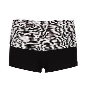 Low-Rise Color Block Foldover Casual Shorts