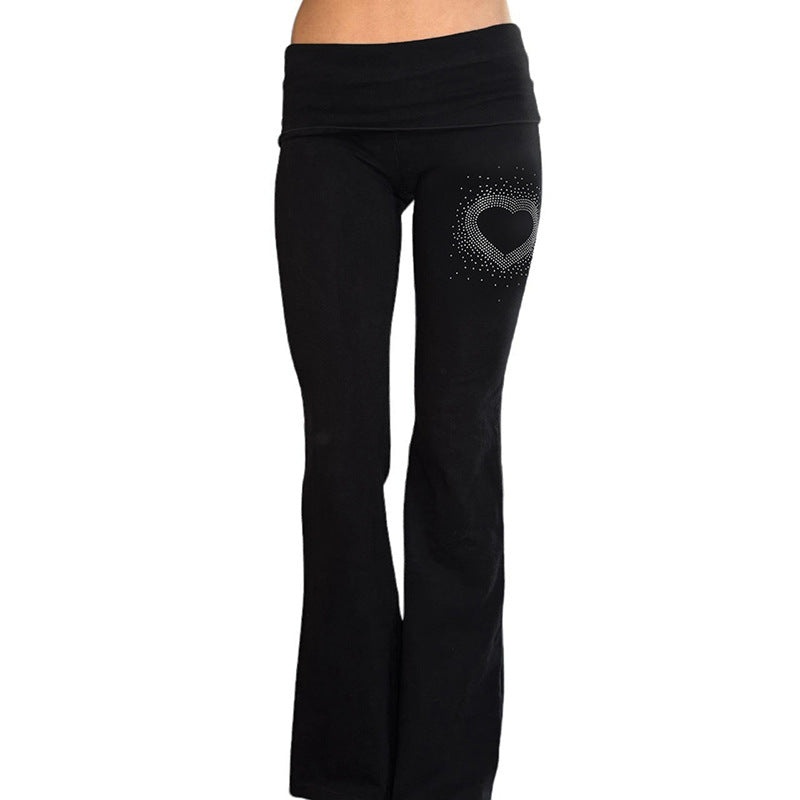 Striped Drawstring Casual Wide-Leg Pants