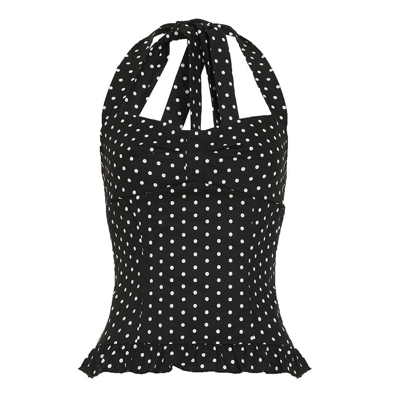 Boho Polka Dot Halter Cami Top Collection