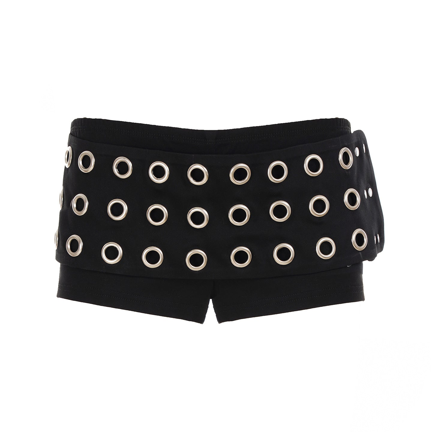 Boho Rhinestone Hollow-Out Circle Bandeau & Shorts Set