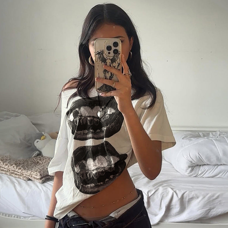 Bohemian Vintage Washed Graphic Print T-Shirt Collection