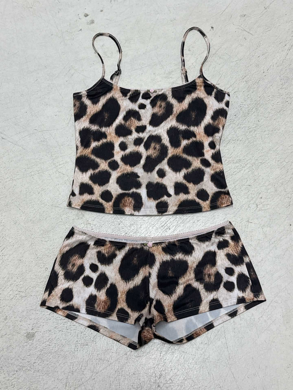 Bohemian Leopard Print Cami & Shorts Set