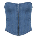 Denim Strapless Corset Top