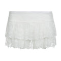 Bohemian Lace Spliced Mini Skirt