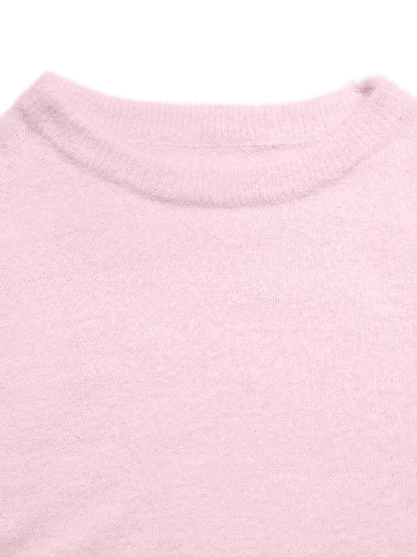 Off-Shoulder Fluffy Knit Oversized Sweater