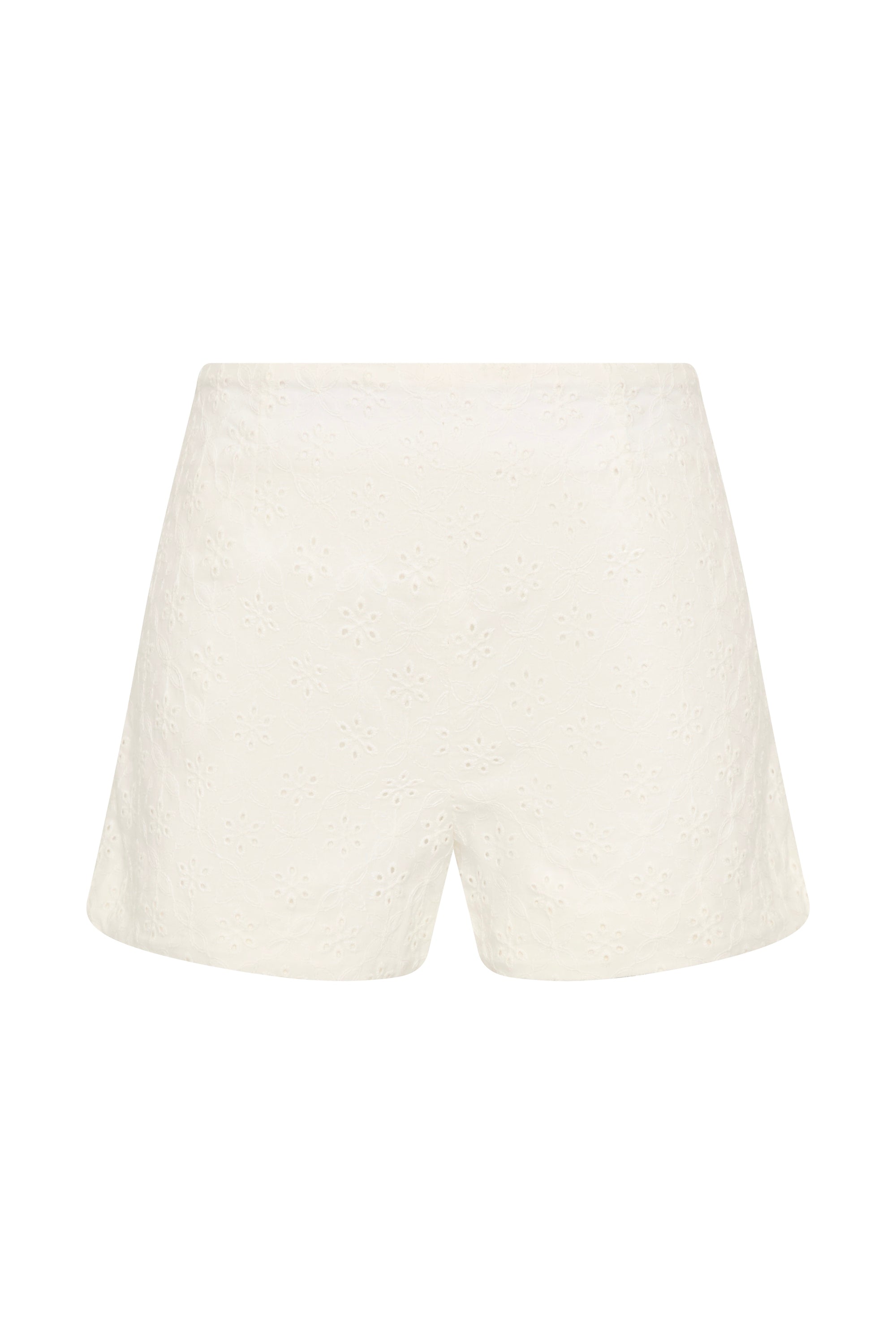 Olivia Short Valentina Broderie White