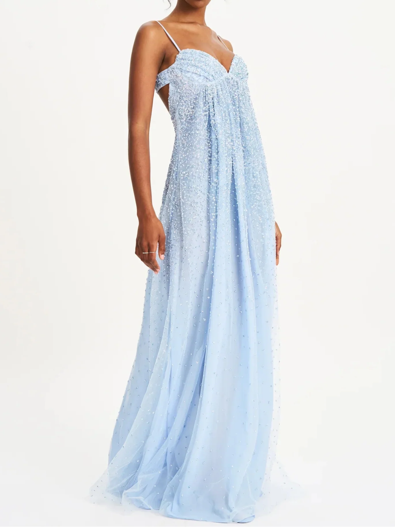 Sexy Strap Backless Shiny Dress