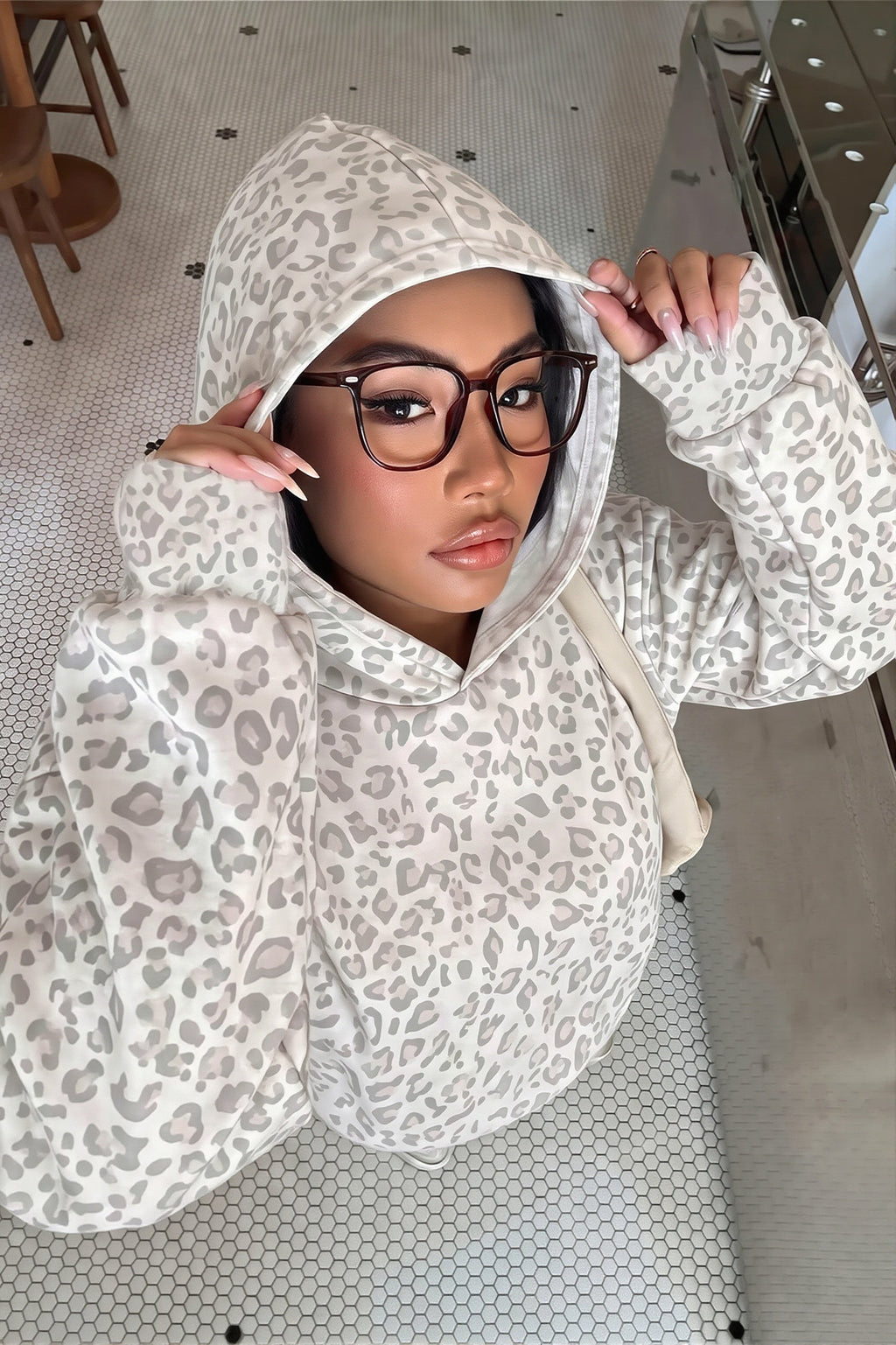 Leopard Print Casual Chic Hoodie